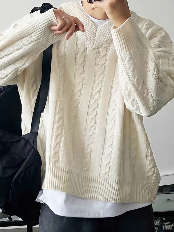 v脸针织衫男装